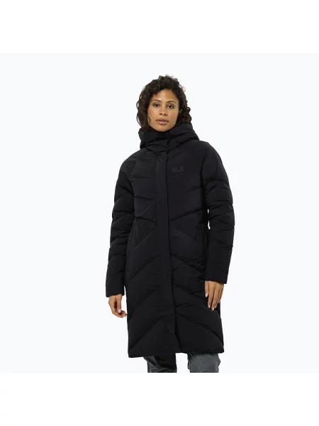 Palton cu puf pentru femei Jack Wolfskin Marienplatz Coat black negru