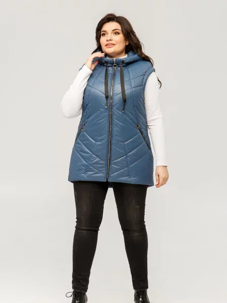 Жилет з утеплювачем All Posa нейлон/поліестер синій