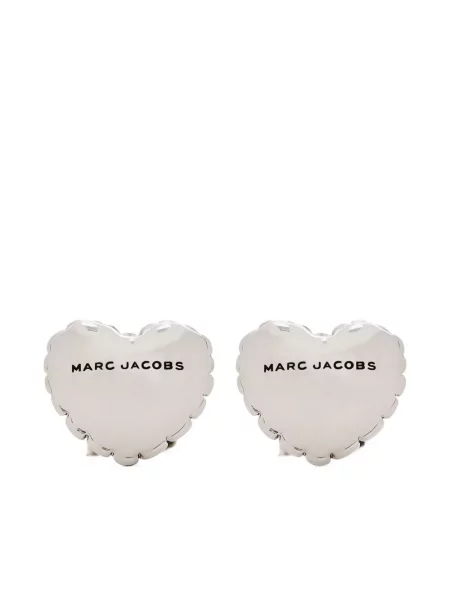 Cercei Marc Jacobs cu motiv cu inimi argintiu