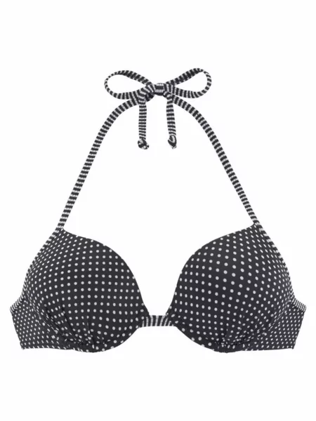 S.Oliver Sutien costum de baie Avni / negru alb