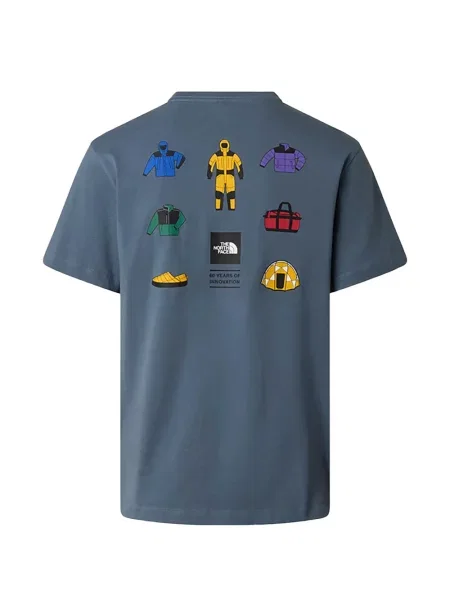 Kratak majica The North Face s printom siva