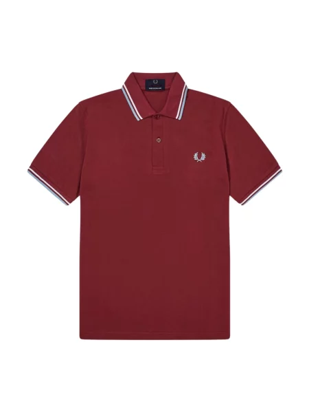 Koszulka polo Fred Perry z paskiem czerwona