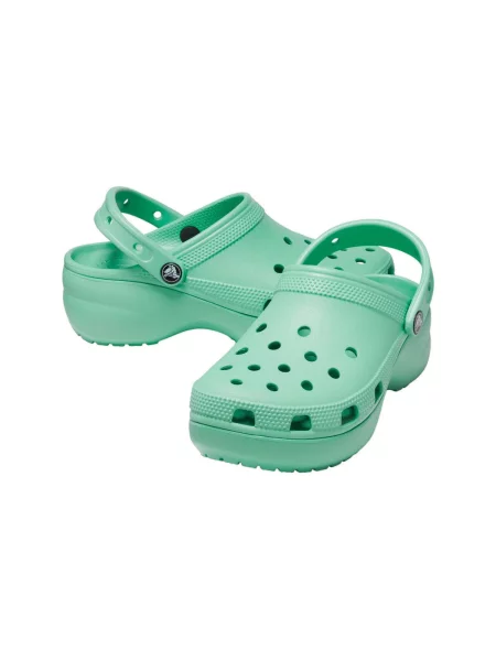 Pantofi Crocs cu platformă clasici verde