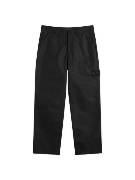 Spodnie bawełniane Stone Island z kamieniami płócienny czarny