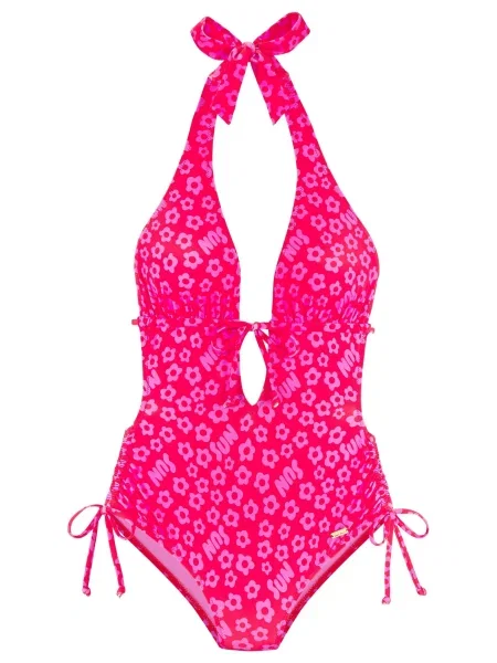 BUFFALO Costum de baie întreg roz neon roșu