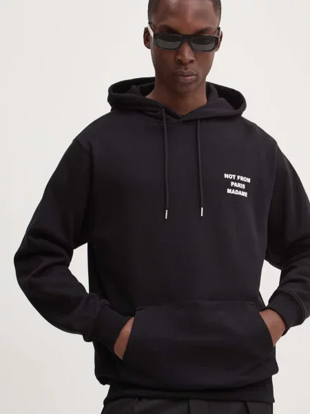 Mikina Drôle de Monsieur Le Hoodie Slogan černá