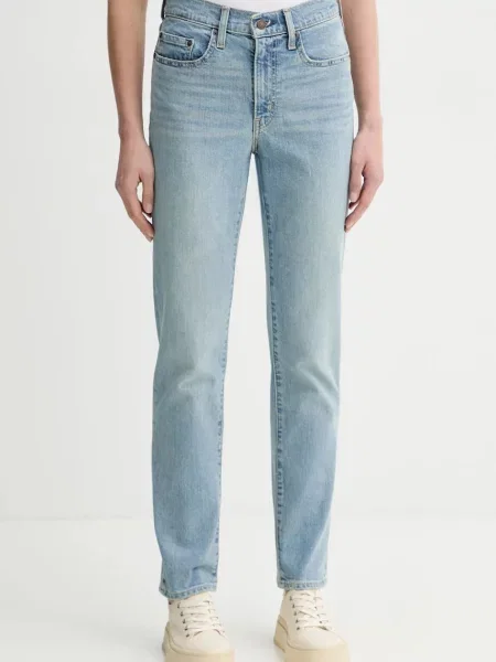 Levi's jeansy HIGH RISE STRAIGHT niebieskie