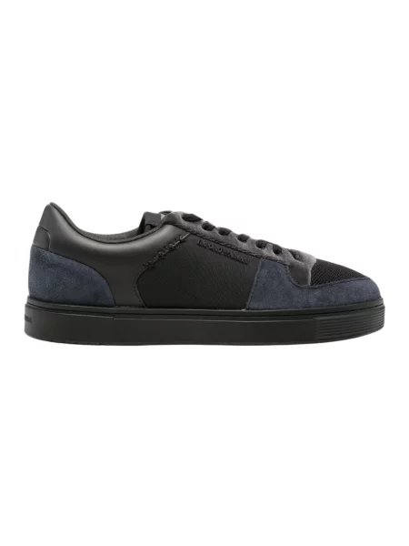 Sneakersy Emporio Armani skórzane niebieskie
