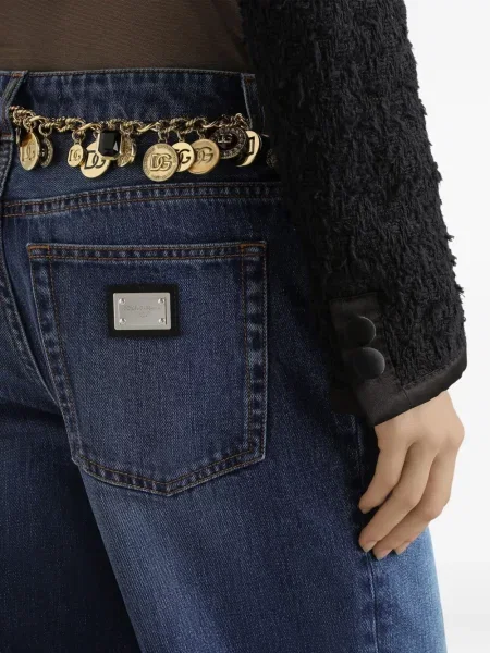 Blugi drepți Dolce & Gabbana albastru