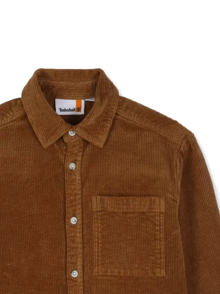 Koszula dziecięca Timberland brązowa