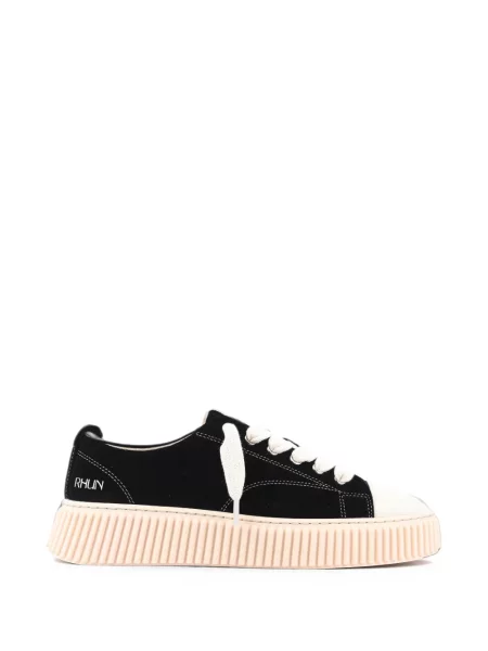 Sneakerși Rhun din piele de căprioară negru