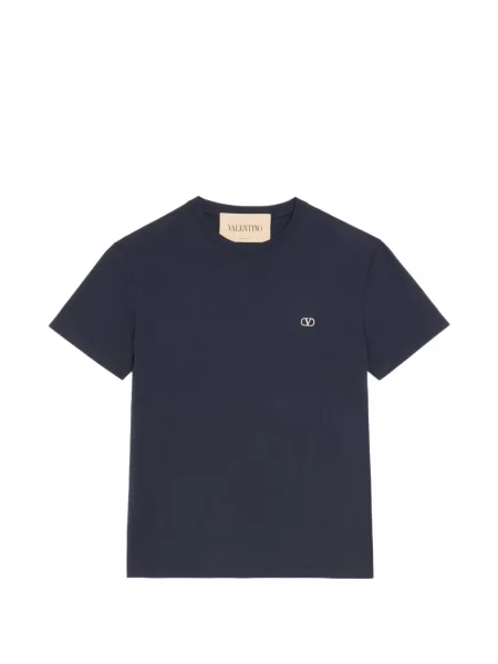 Tricou Valentino Garavani cu broderie albastru