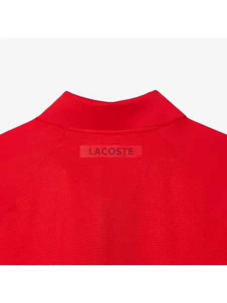 Lacoste Sport X Novak Djokovic Erkek Regular Fit Kırmızı Polo czerwony