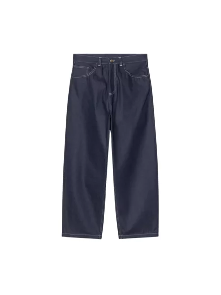 Szerokie jeansy Carhartt Wip niebieskie