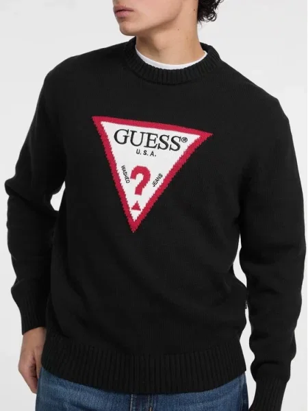 Guess Jeans Pulover črna