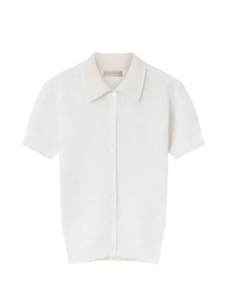 Scurt top Stella Mccartney tricotate alb