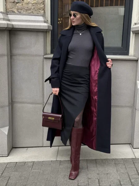 Пальто Alnest вовна/віскоза синій