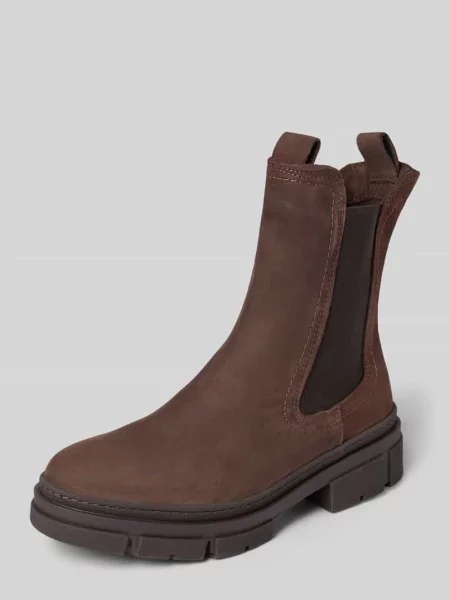 Buty chelsea z welurowej skóry bydlęcej z naturalnej skóry Tamaris