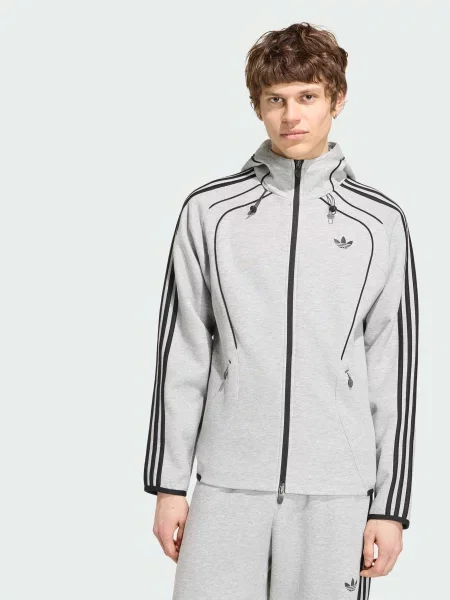 Кофта adidas комбінований верх сірий
