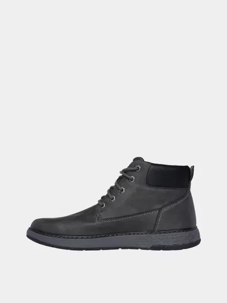 Черевики Skechers Relaxed Fit: Garlan Deno штучна шкіра сірий