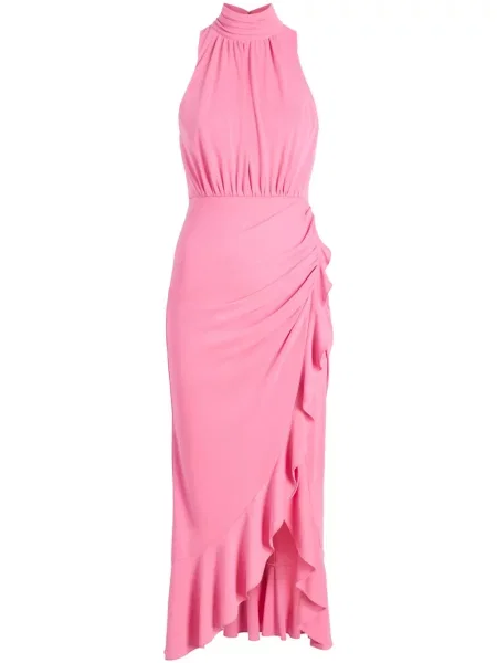 Rochie midi Cinq A Sept asimetrică până la genunchi de costum roz