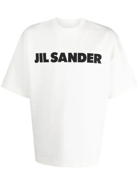 Tricou Jil Sander cu imagine alb