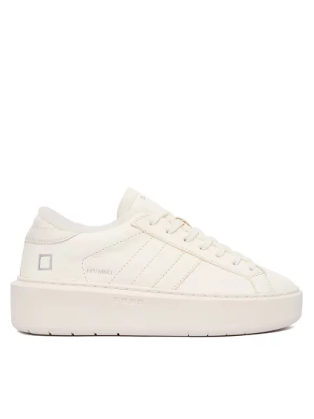 D.A.T.E. Tenisice Hill Low Fur Platform Écru
