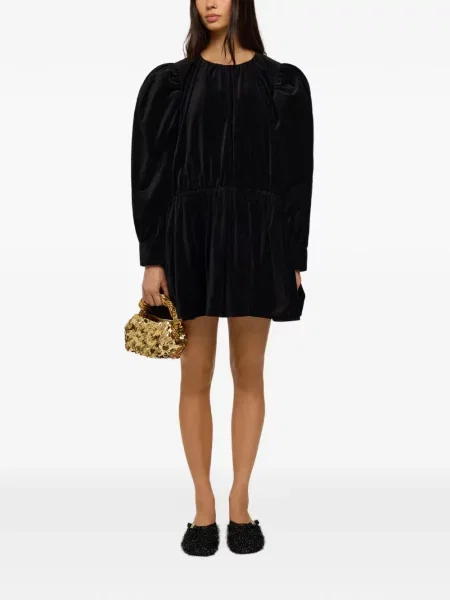 Rochie Ganni de catifea negru