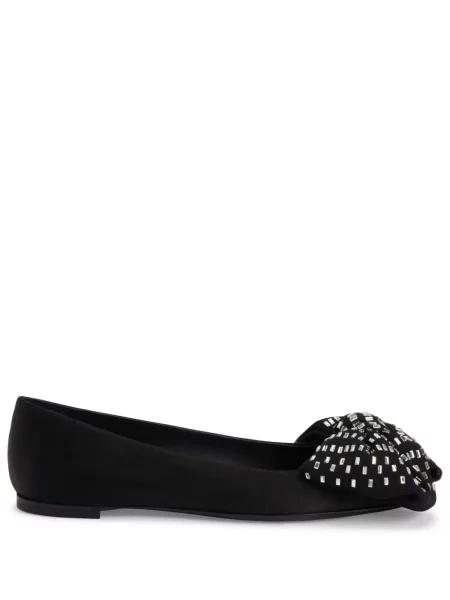 Pantofi cu toc Giuseppe Zanotti cu funde negru