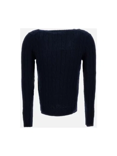 Polo Ralph Lauren Sweter z dzianiny Kobiety niebieski jednolity S granatowy