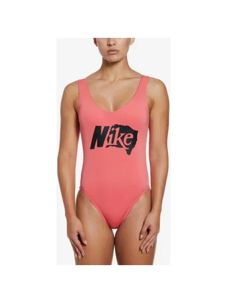 Jednoczęściowy strój kąpielowy Nike Swim Back Różowy XS biały
