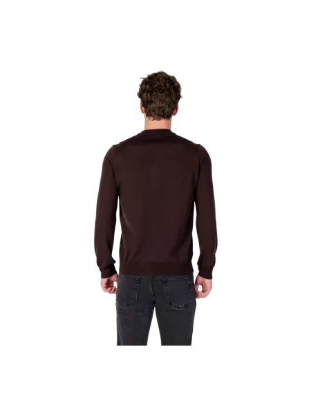 Sweter Lacoste brązowy