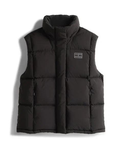 Tommy Jeans Vestă Tjw Alaska Grid Down Vest negru