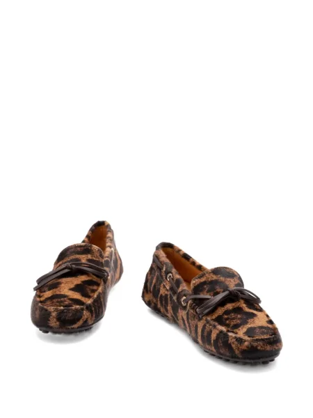 Pantofi loafer Tod's cu imagine cu model leopard maro