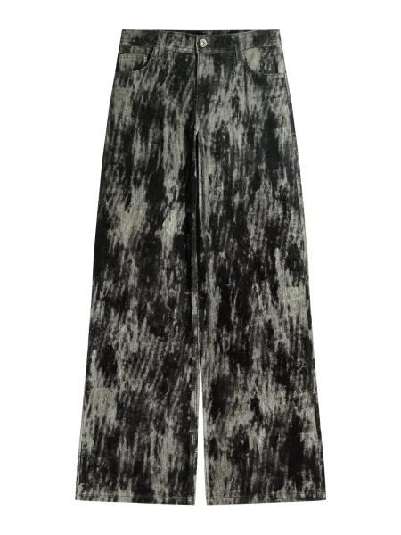 Bershka Hlače temno zelena črna