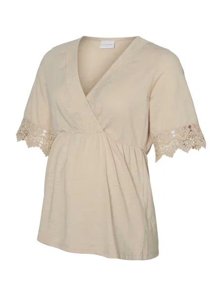 MAMALICIOUS Majica MLALISA TESS svetlo rjava