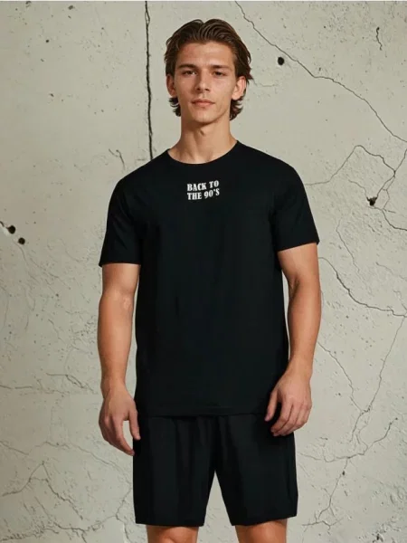 Sinsay Dvoudílné pyžamo černá