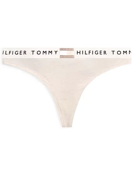Chiloți tanga Tommy Hilfiger clasic bej