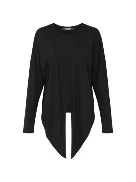 Lung top Club21 Collection asimetric negru