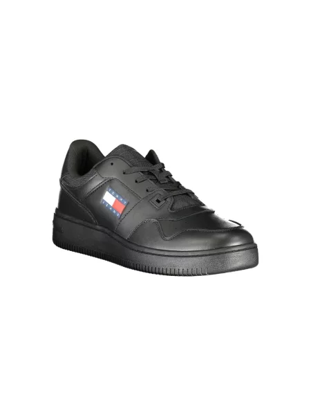 Trampki Tommy Jeans skórzane retro czarne