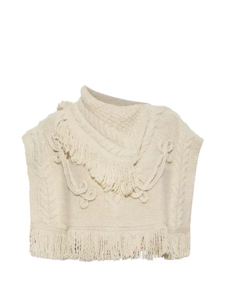 Poncho Marant Etoile cu franjuri tricotate