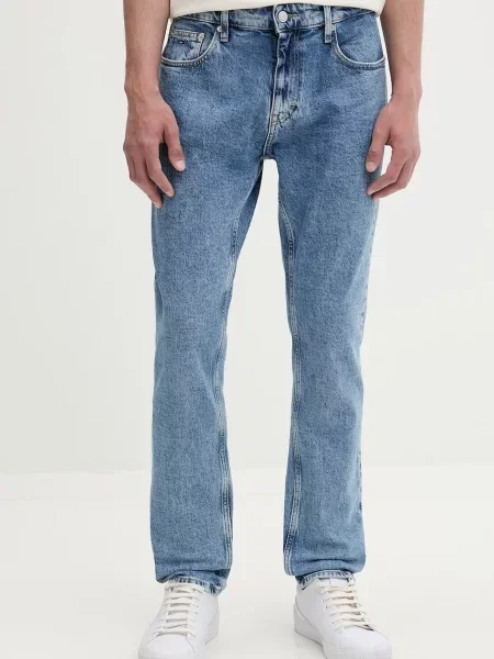 Tommy Jeans blugi slim tapered pentru bărbați albastru