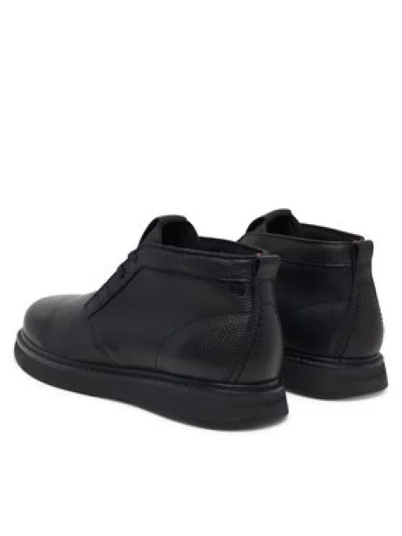 Poltopánky Tommy Hilfiger Comfort Leather Chukka čierna