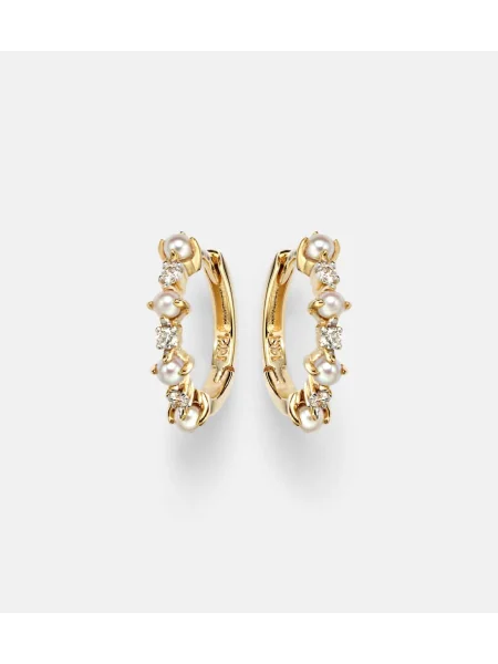 Náušnice Mateo s perlami zlatá