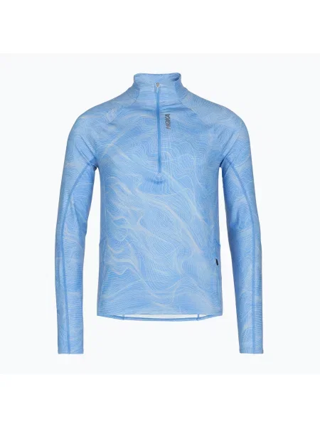 Bluza do biegania HOKA Skyform Half Zip CLF PRT mineral blue niebieska