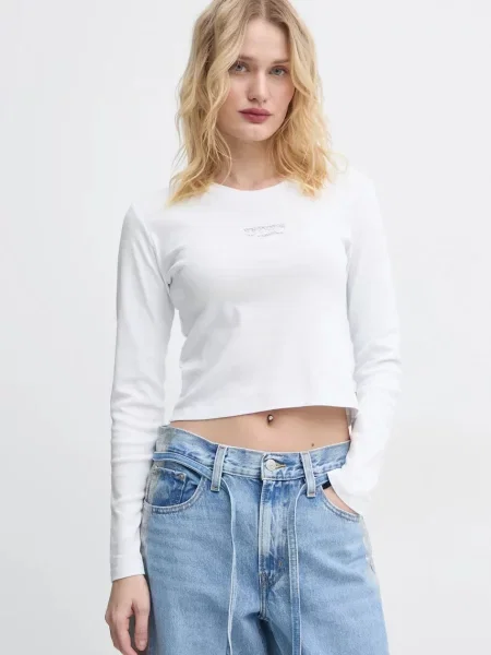 Levi's tričko s dlouhým rukávem bílé