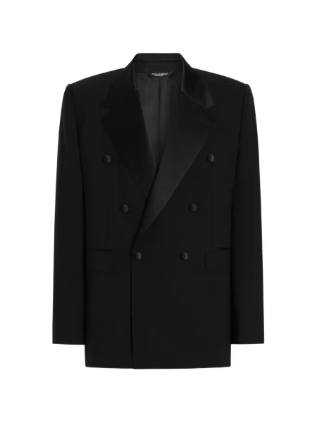 Costum Dolce & Gabbana de lână cu două rânduri de nasturi negru