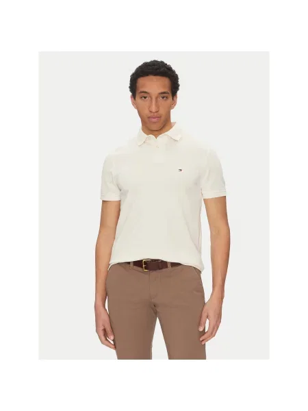 Tommy Hilfiger Polo Μπεζ Regular Fit κίτρινο