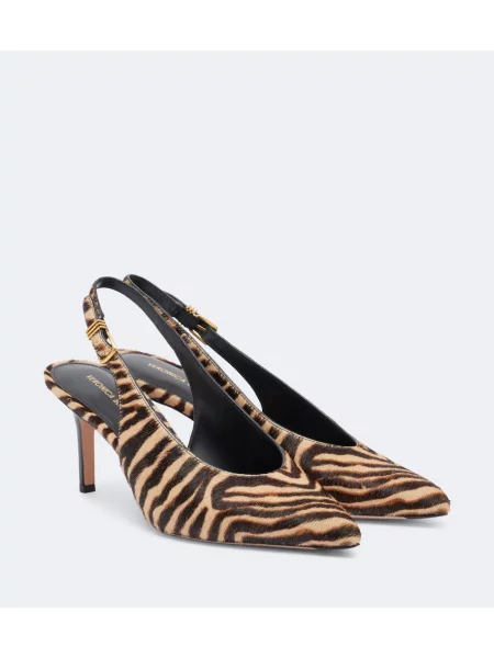 Pantofi cu toc Veronica Beard slingback maro