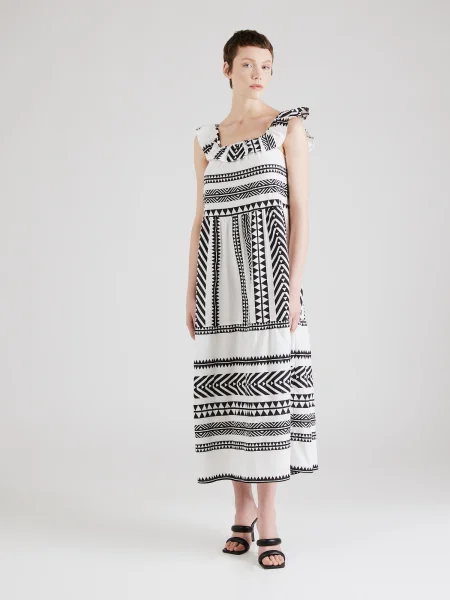 VERO MODA Rochie de vară DICTHE negru alb